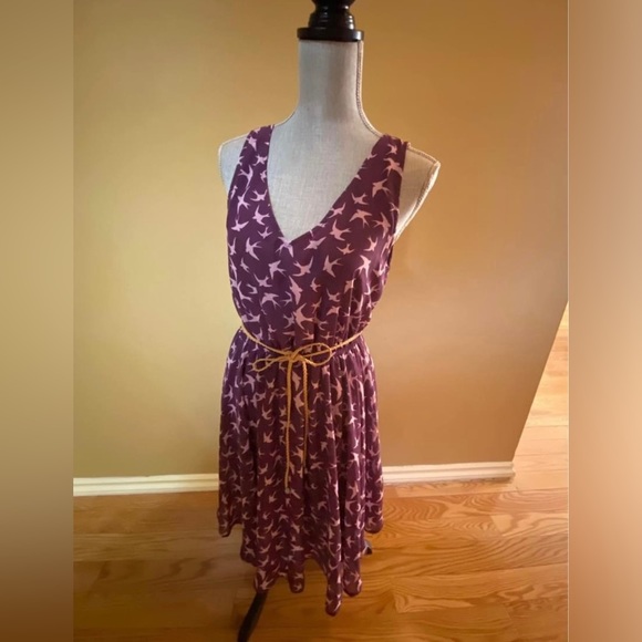 Kismet Purple Bird Dress size Medium - Picture 5 of 7